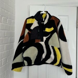 Free People Hit the Slopes Printed Fleece Pullover